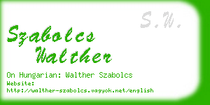 szabolcs walther business card